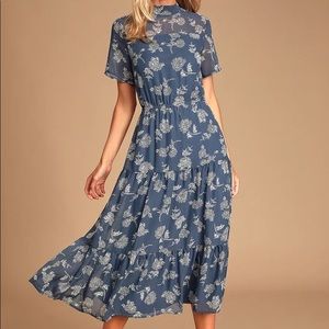 Floral Dressed Up Floral Print Midi Dress NWT, L